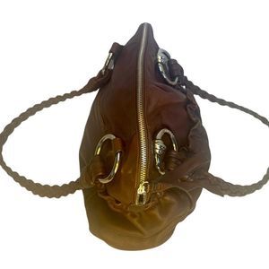 b. makowsky Brown - Silver accents Leather Braided straps